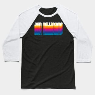 Retro Mellencamp Proud Personalized Name Gift Retro Rainbow Style Baseball T-Shirt